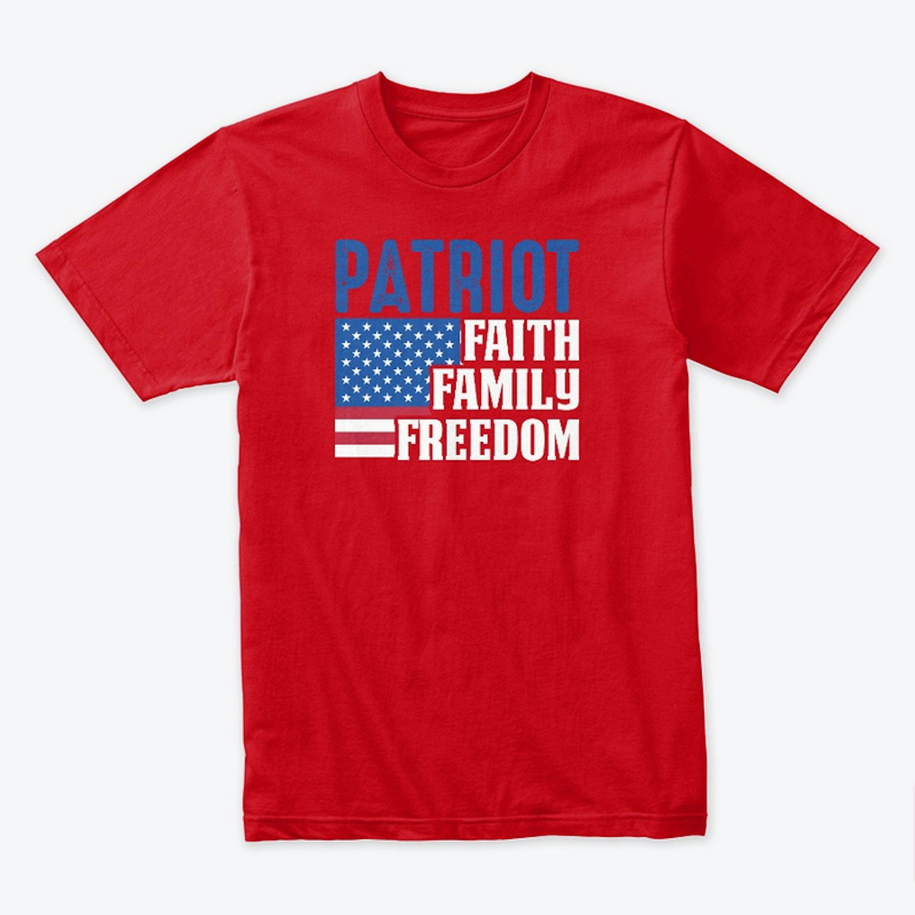 PATRIOT Faith Family Freedom RED